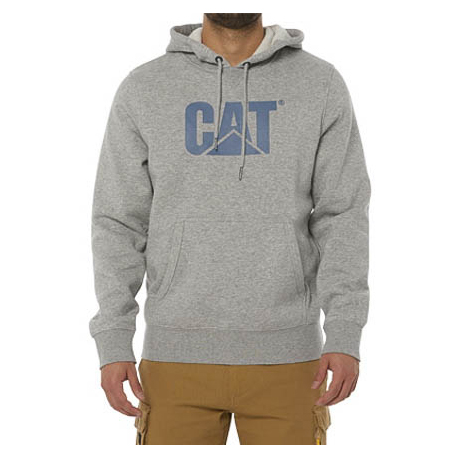 Caterpillar Foundation Hooded Sweatshirt - Mens Hoodies - Grey - NZ (769VQUAWM)